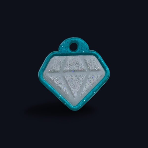 Diamond- The Chloé - Teal & White Sparkle