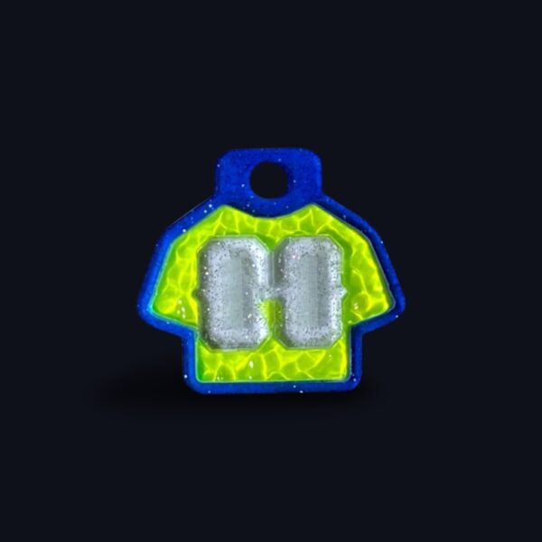 Football Jersey - The Santino - Neon Blue Ripple