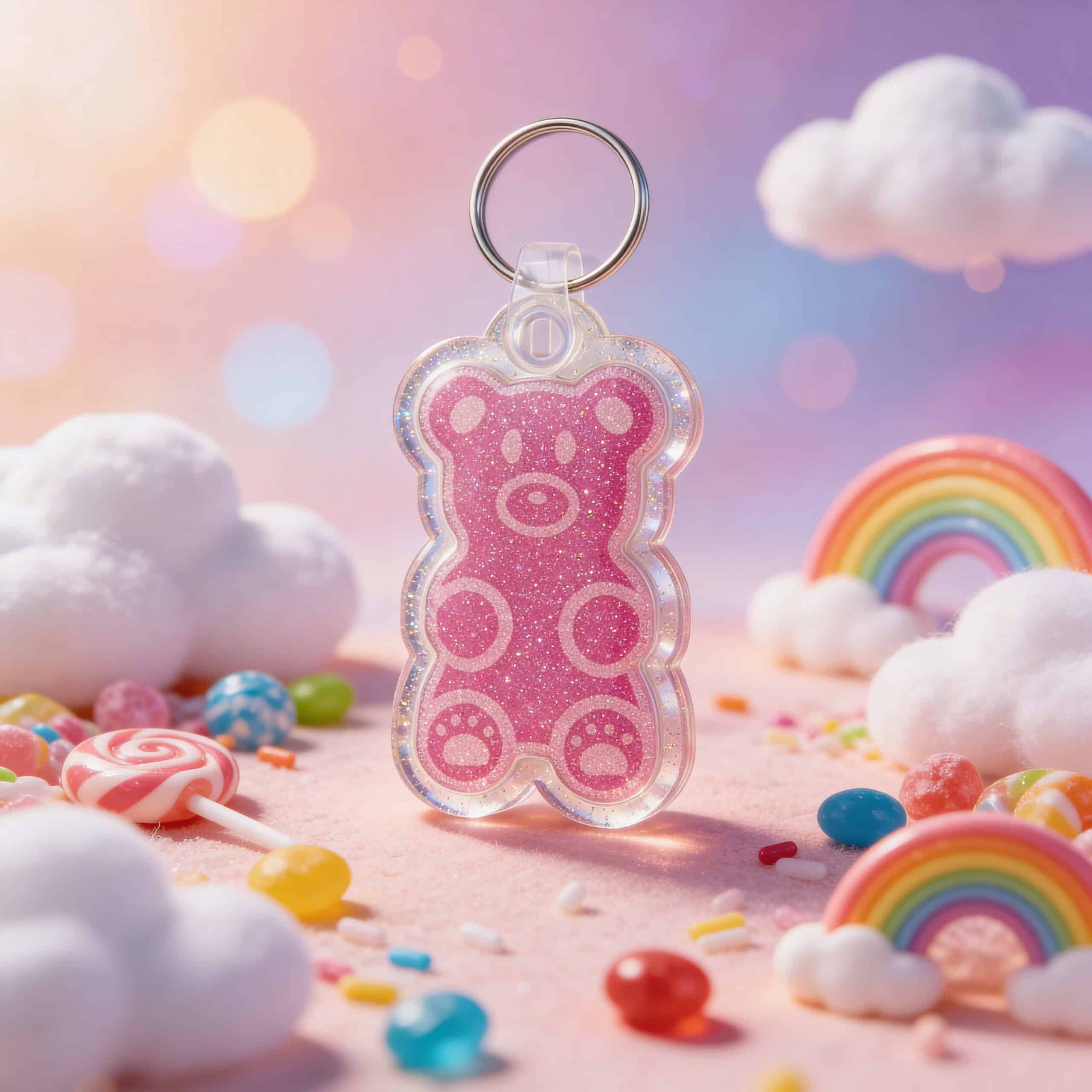 Gummy Bear smart NFC pet ID tag in magenta — The Dolce design by Shiloh's House
