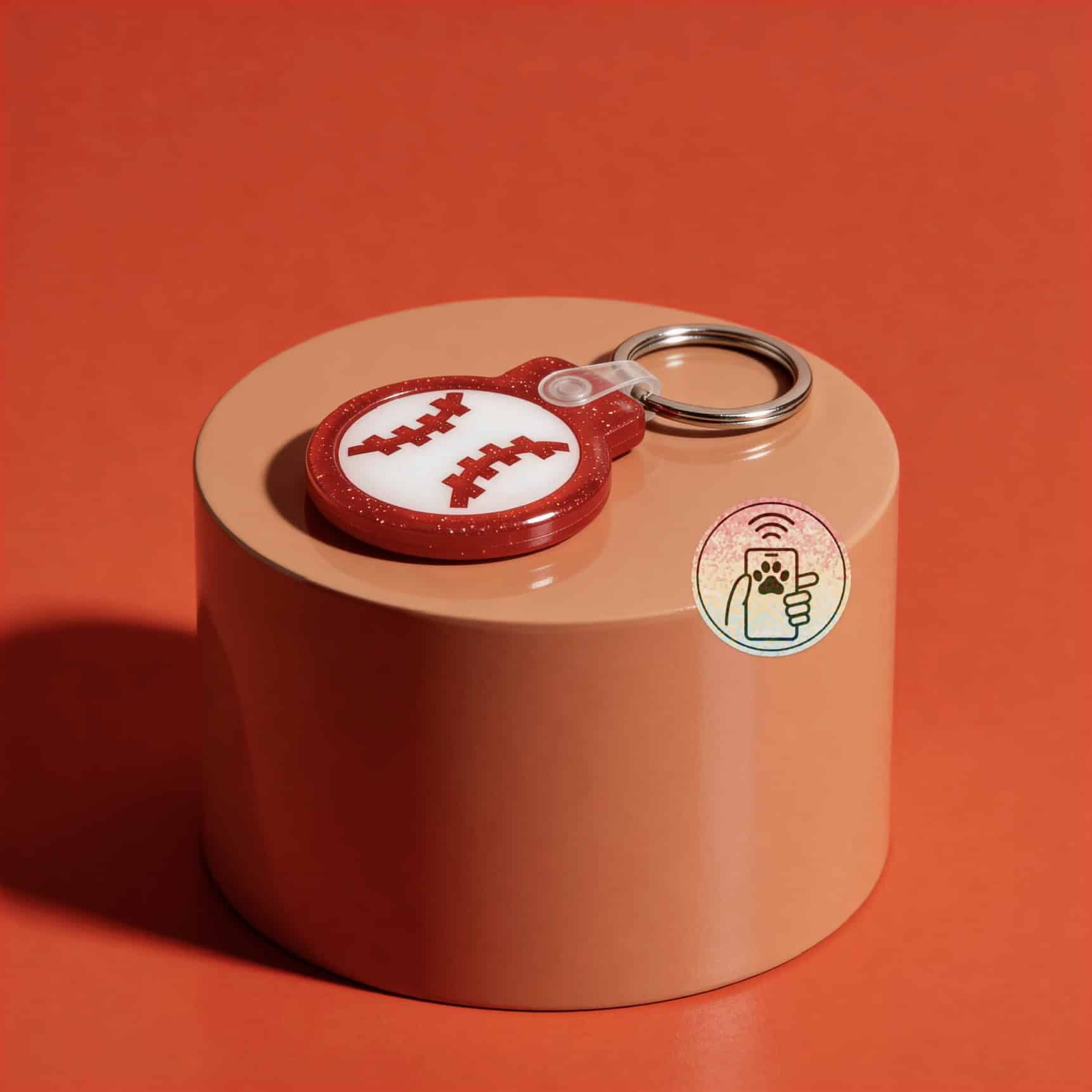NFC pet ID tag shaped like a pumpkin with a Halloween design for dogs and cats.