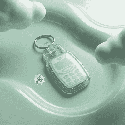 NFC pet ID tag in transparent acrylic with a keyring, designed for dogs and cats — Shiloh's House smart NFC pet tag with free companion Lohji app.