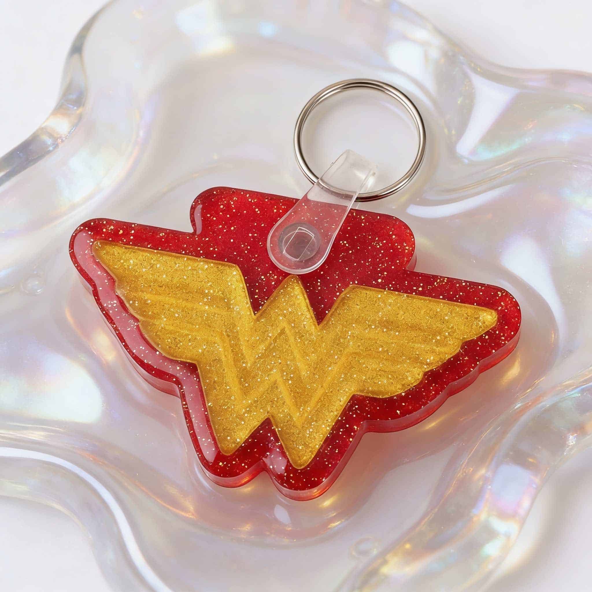 The Wonder Woof smart NFC pet ID tag in gold acrylic by Shiloh's House