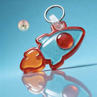 Spaceship Personalized NFC Pet ID Tag for Dogs & Cats – Teal